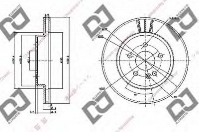 DJ PARTS bd1151 -  Тормозной диск